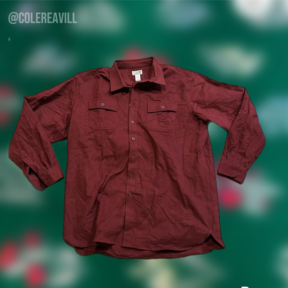 Maroon Button-Up Shirt